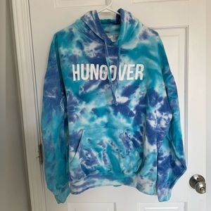 Barstool Blue Hungover Tie Dye Hoodie